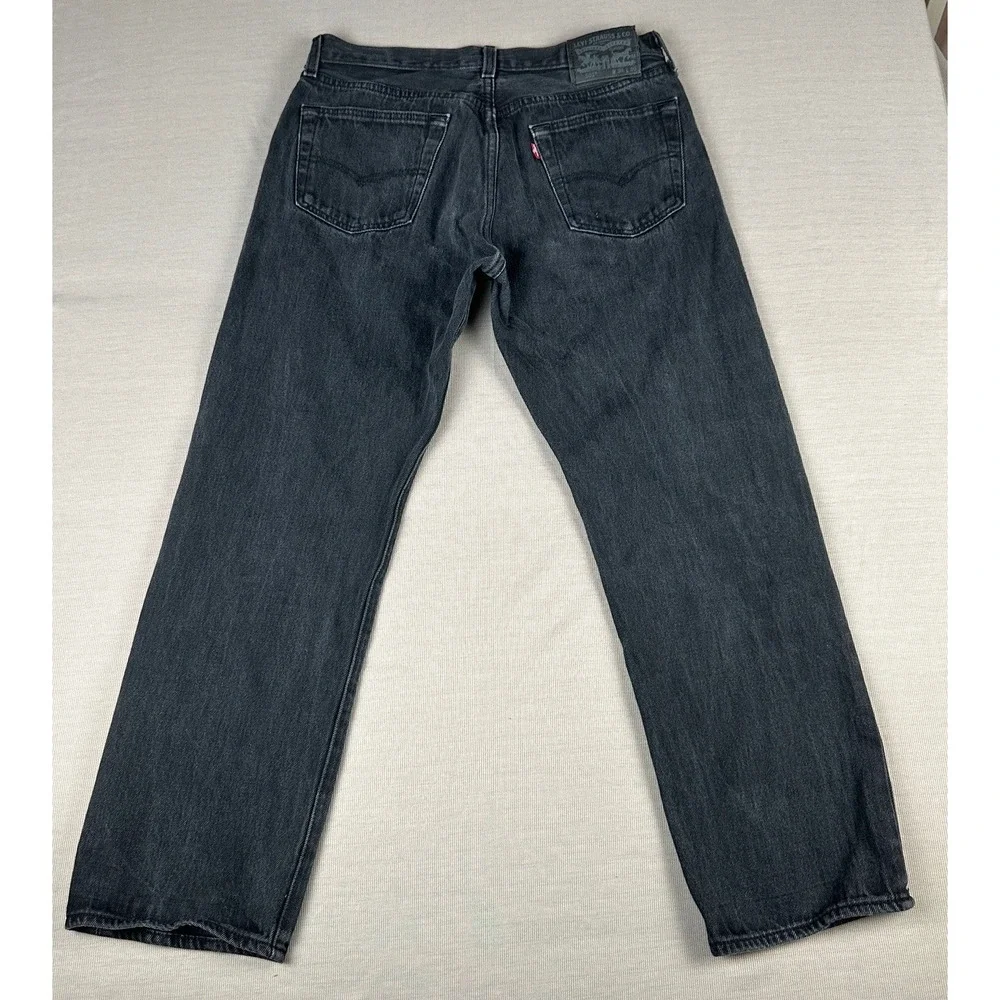 Levi's 501 Original Fit Jeans Dark Gray Button Fly Men's 32x28 (Tagged 34x30)
